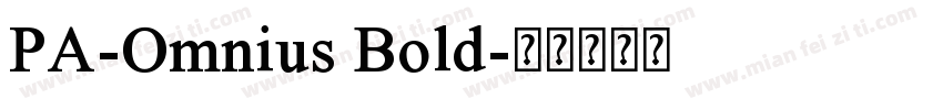 PA-Omnius Bold字体转换